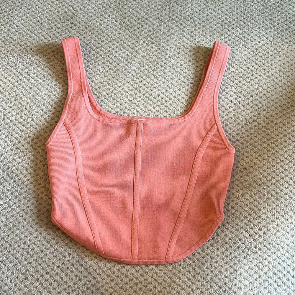 adorable pink aritzia bustier top